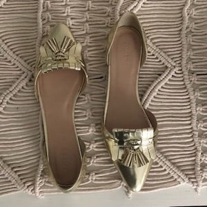 JCrew Mirror Metallic D’Orsay Flats, size 9.5